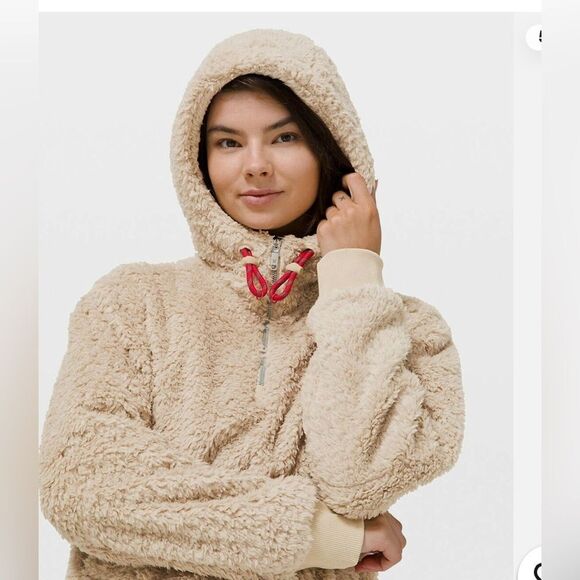 LULULEMON “Oh So Sherpa” Half Zip Hoodie Jacket Sz 8 - Picture 6 of 13